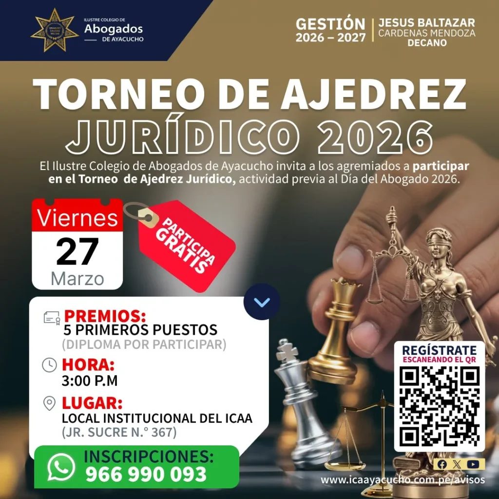 EVENTO | TORNEO DE AJEDREZ JURÍDICO 2026
